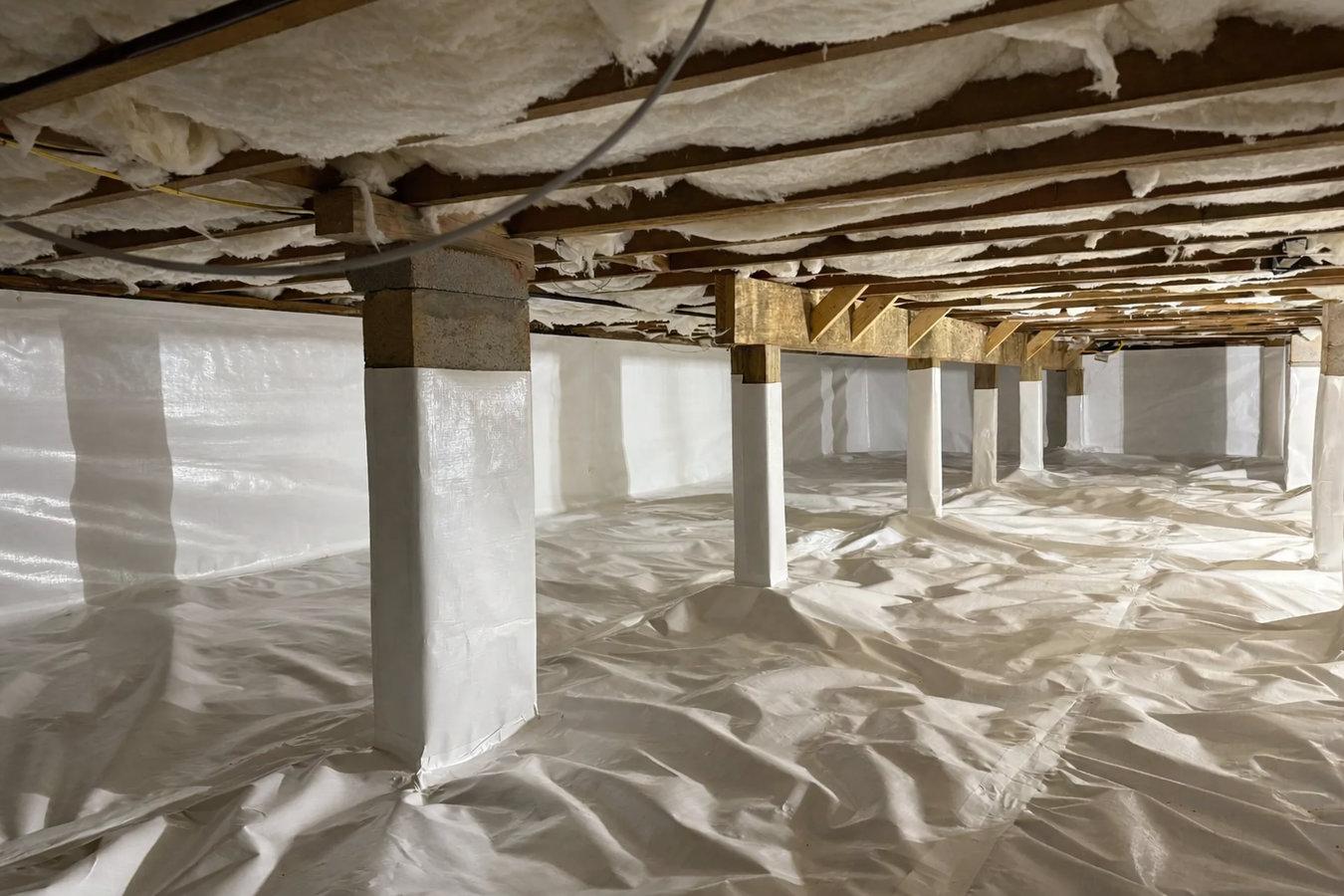 Crawl space vapor barrier in Burlington, VT